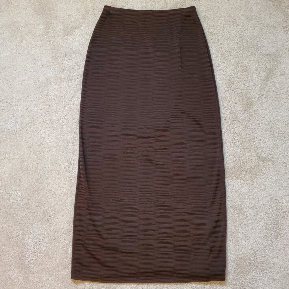 Maxime Brownish Long Pencil Skirt. Size M